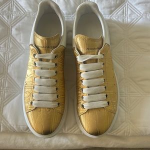 Alexander McQueen Gold Sneakers
